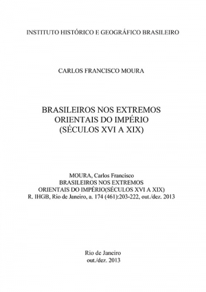 BRASILEIROS NOS EXTREMOS ORIENTAIS DO IMPÉRIO (SÉCULOS XVI A XIX)