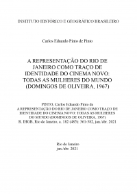 A REPRESENTAÇÃO DO RIO DE JANEIRO COMO TRAÇO DE IDENTIDADE DO CINEMA NOVO: TODAS AS MULHERES DO MUNDO (DOMINGOS DE OLIVEIRA, 1967)