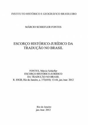 ESCORÇO HISTÓRICO-JURÍDICO DA TRADUÇÃO NO BRASIL