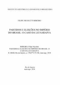PARTIDOS E ELEIÇÕES NO IMPÉRIO DO BRASIL: O CASO DA LEI SARAIVA