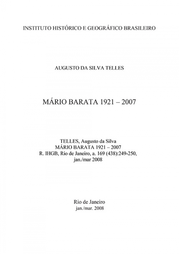 MÁRIO BARATA 1921 – 2007