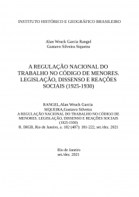 A REGULAÇÃO NACIONAL DO TRABALHO NO CÓDIGO DE MENORES. LEGISLAÇÃO, DISSENSO E REAÇÕES SOCIAIS (1925-1930)